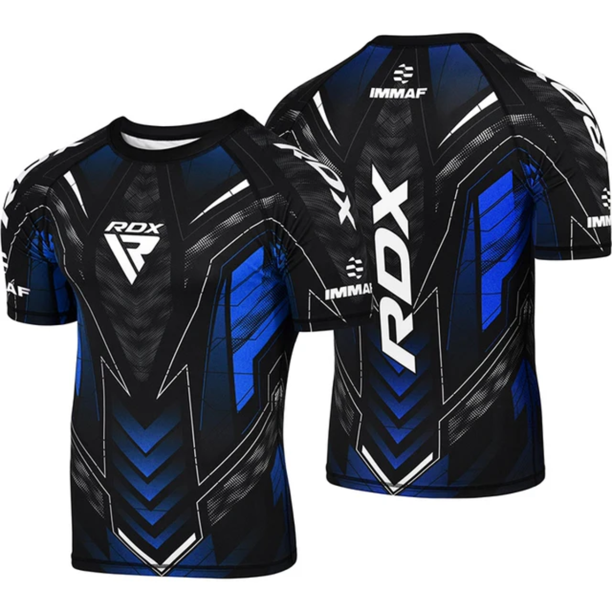 RDX Sports IMMAF Half Sleeve Compression Shirt Blue