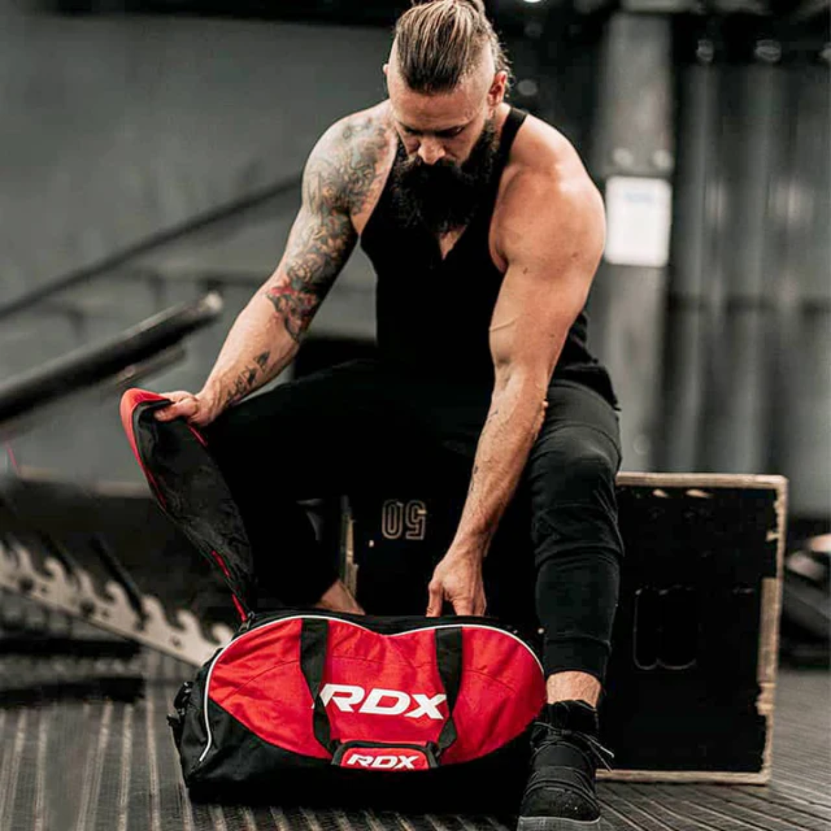 RDX Sports R1 Duffel Bag with Backpack Straps