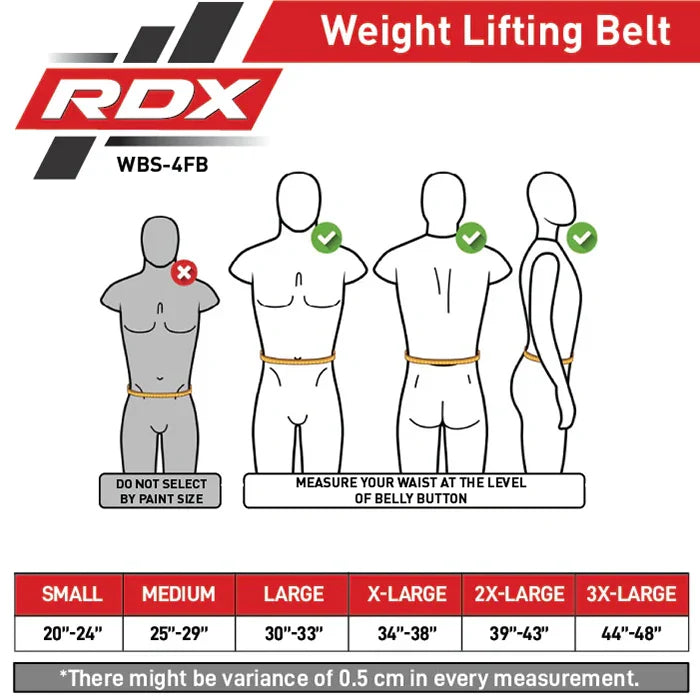 RDX 4 Inch Leather Weightlifting Gym Belt