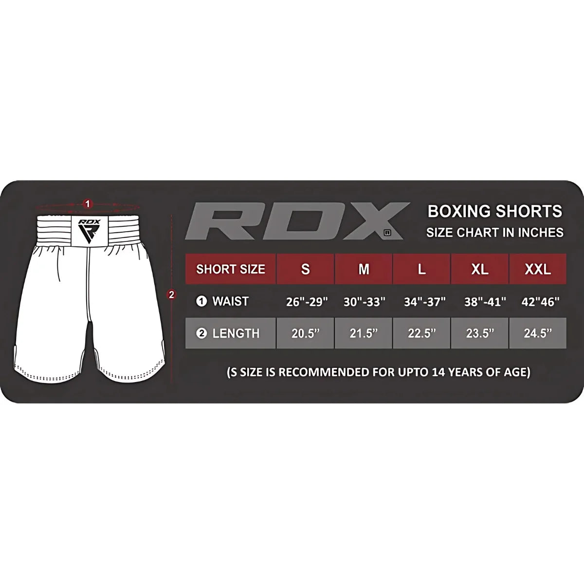 RDX BSS Satin Boxing Shorts Performance Polyester Wide Elastic Waistband