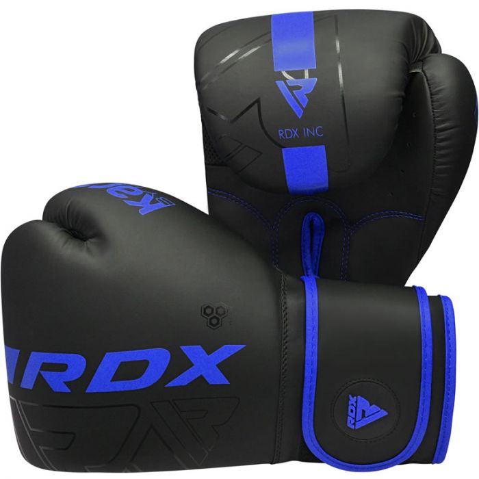 RDX F6 Kara Boxing Training Gloves Black#color_blue
