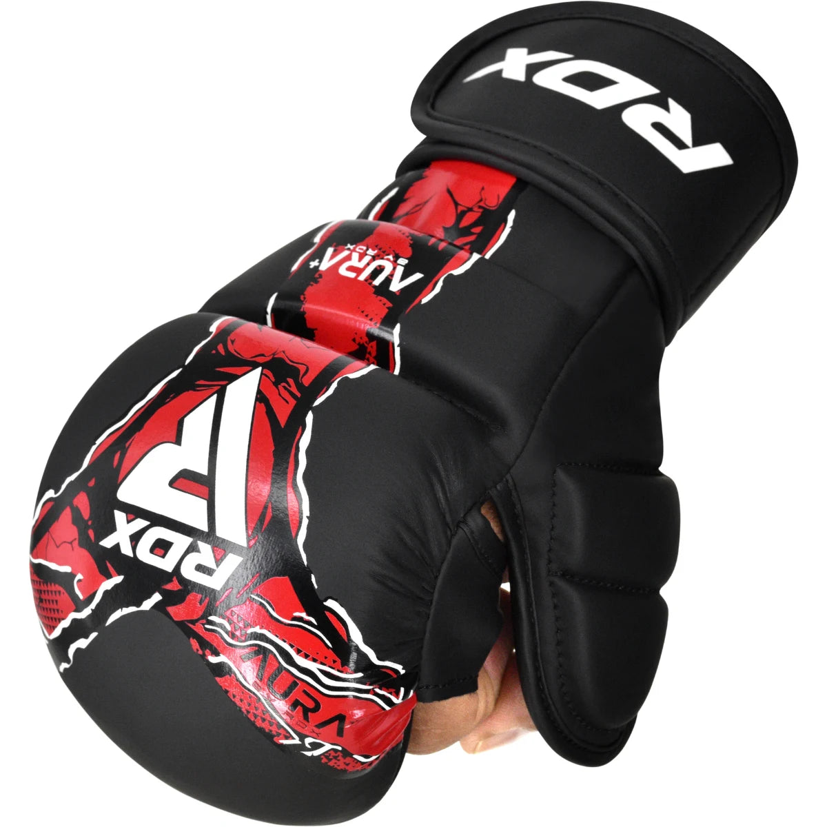 Grappling Gloves Shooter Aura F17 Black With Red – RDX Sports