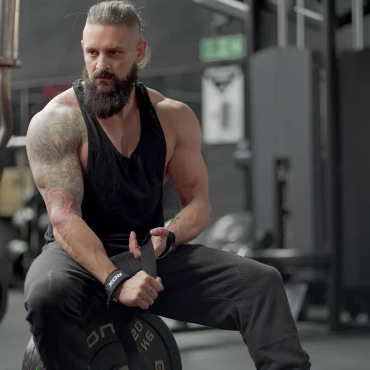 RDX Sports WEIGHT TRAINING WRIST STRAPS BLACK