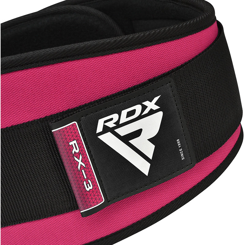 RDX X3 6 INCH Weightlifting Neoprene Gym Belt for Women#color_pink