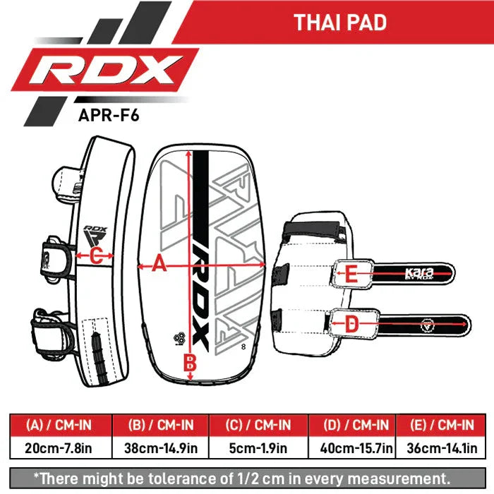 RDX Sports F6 KARA Thai Pad Black