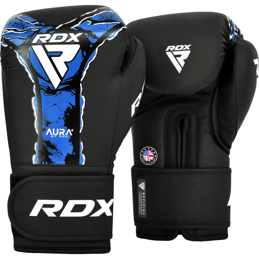 RDX Sports Boxing Glove Aura F17 Black Blue