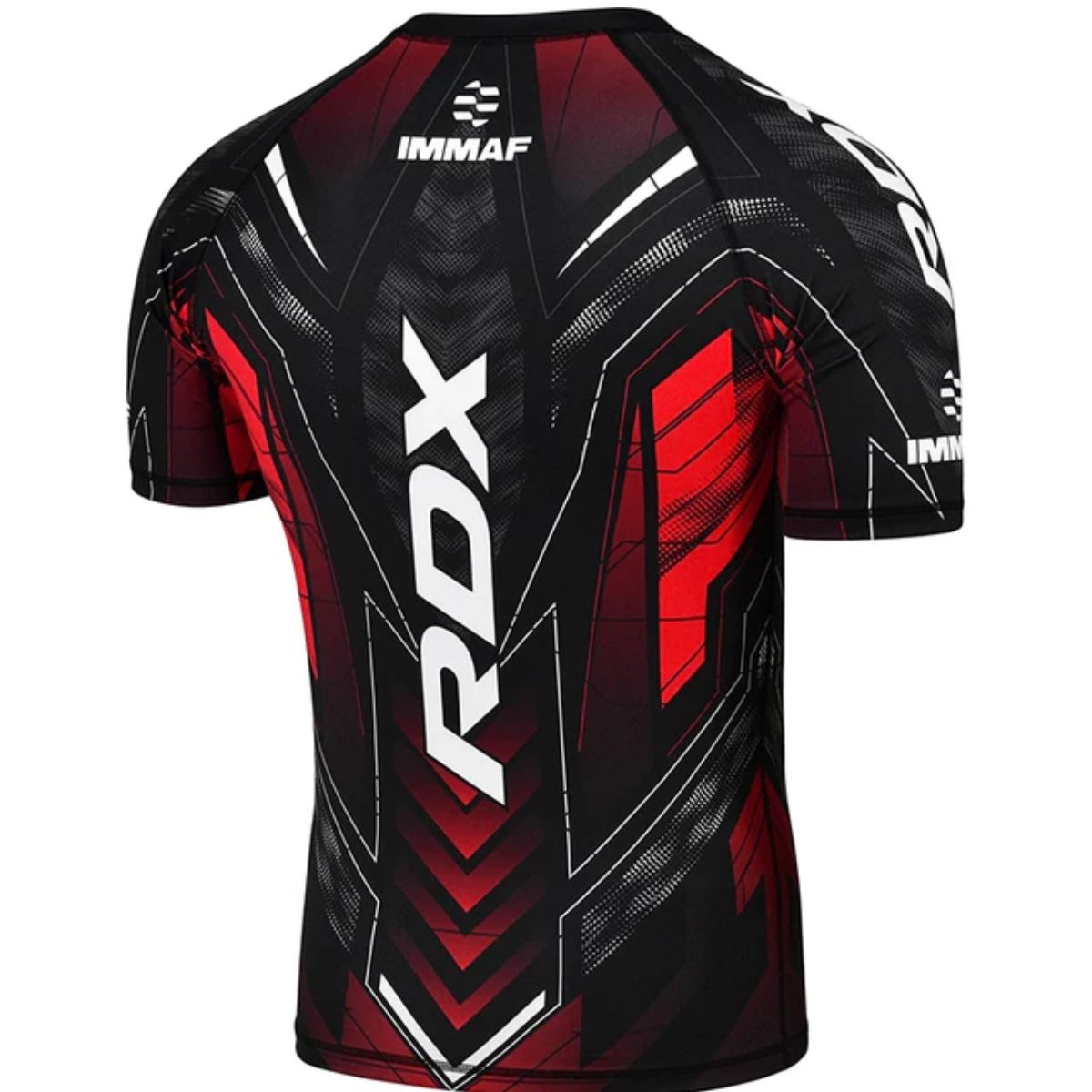RDX Sports IMMAF Half Sleeve Compression Shirt Red