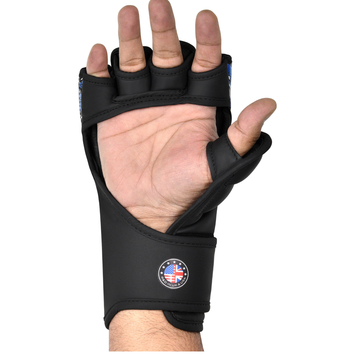 RDX Sports Grappling Gloves Aura F17 Black Blue