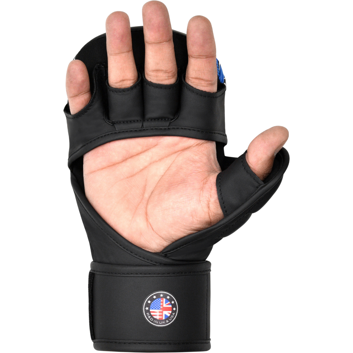 RDX Sports Grappling Gloves Shooter Aura F17 Black and Blue