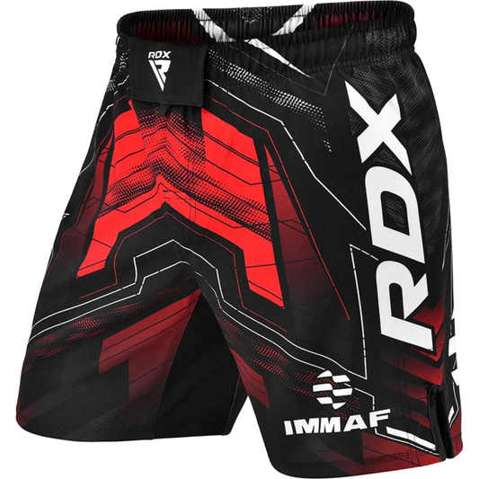 RDX Sports IMMAF MMA Fight & Training Shorts Red