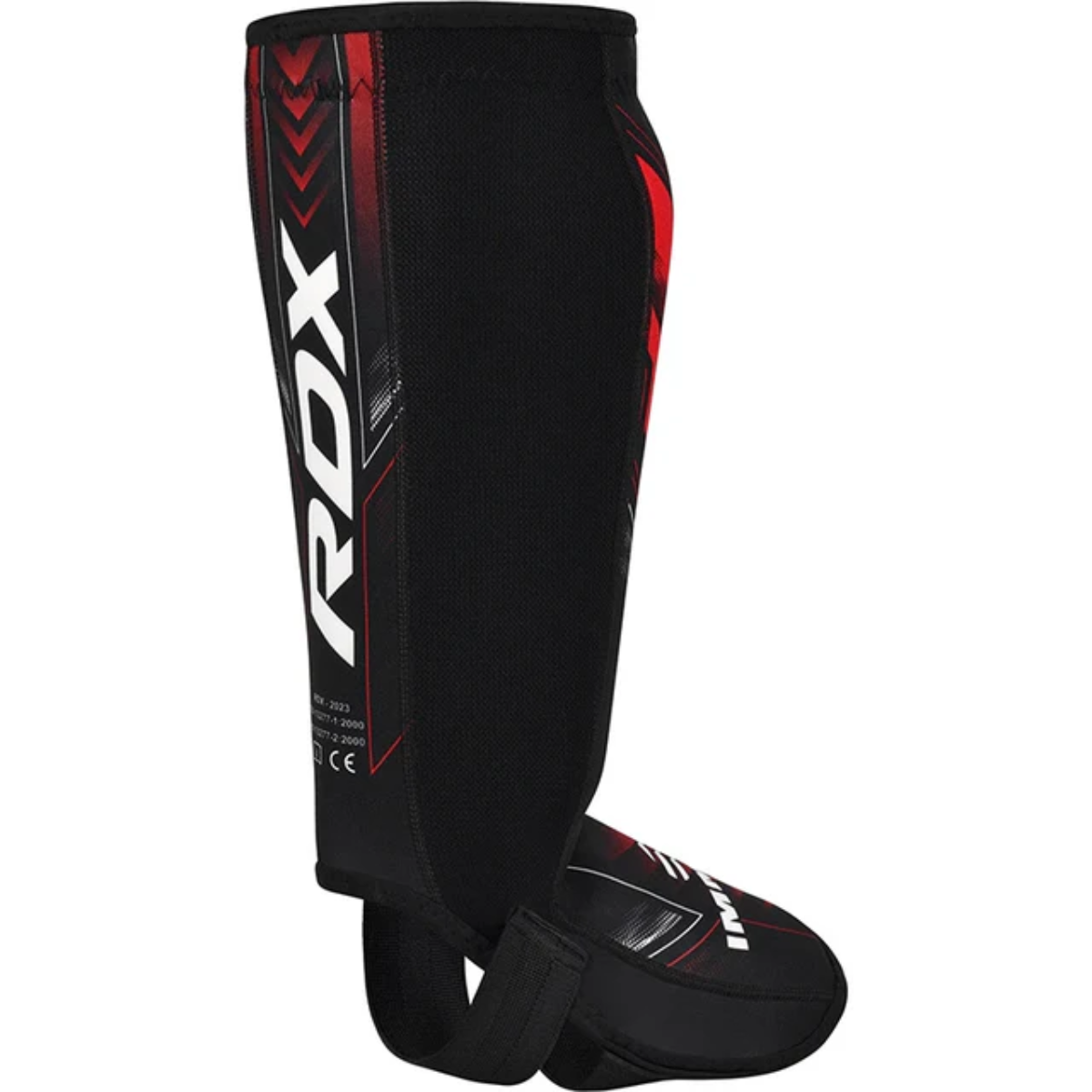 RDX Sports IMMAF Neoprene Shin Instep Guards Red