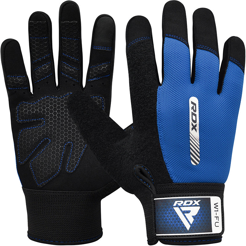 RDX W1 Full Finger Gym Gloves#color_blue
