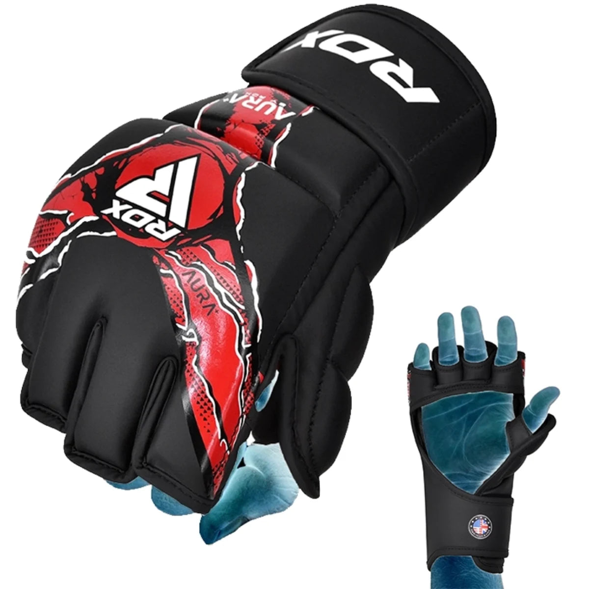 Grappling Gloves Aura F17 Black With Red