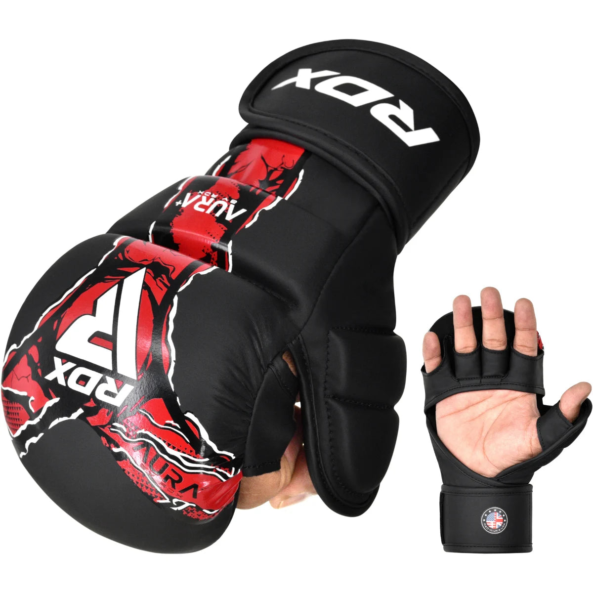 Grappling Gloves Shooter Aura F17 Black With Red
