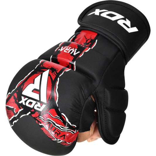 Grappling Gloves Shooter Aura F17 Black With Red