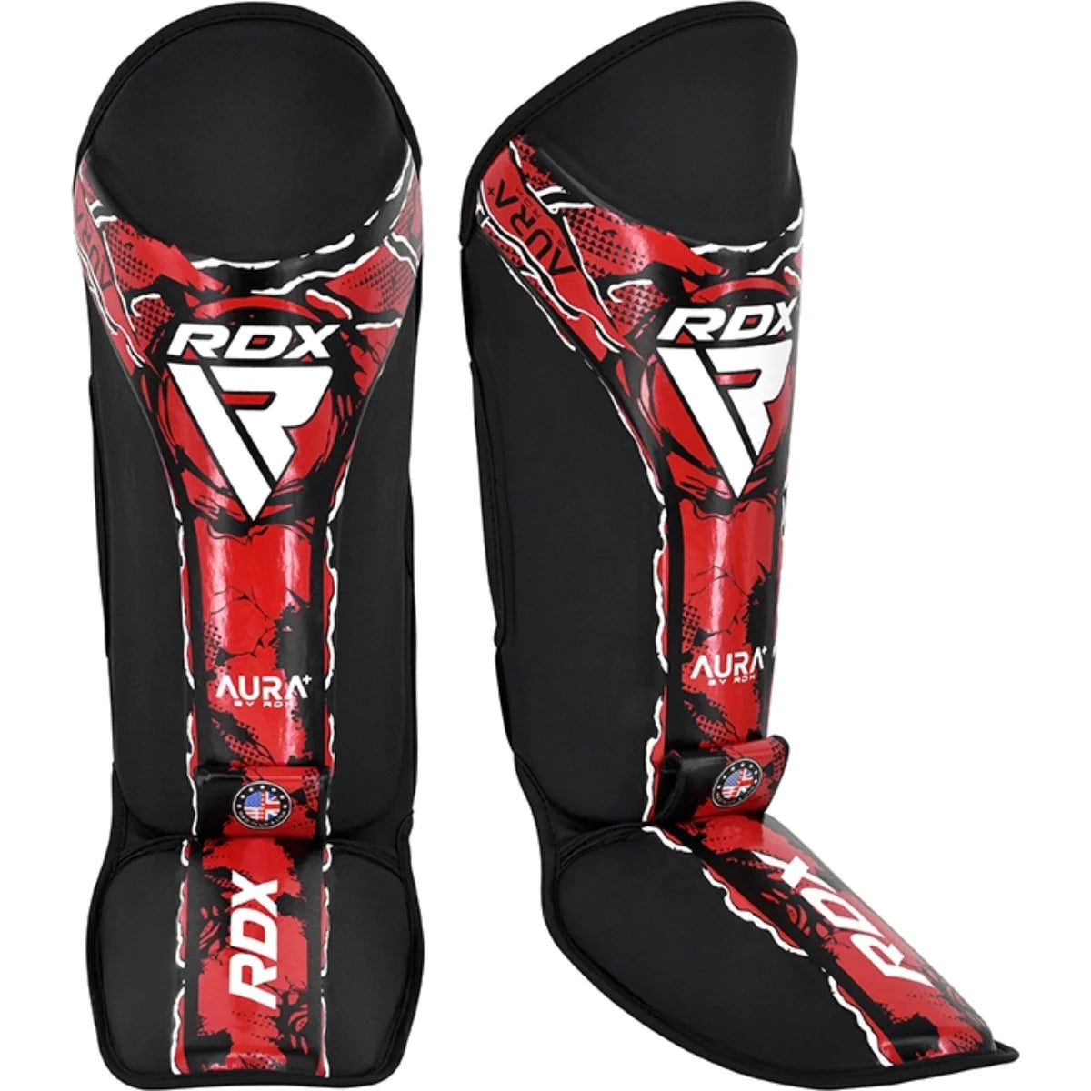 Shin Instep Aura F17 Black With Red