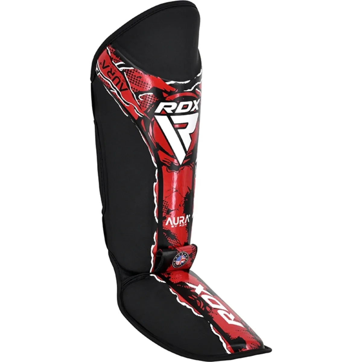 Shin Instep Aura F17 Black With Red