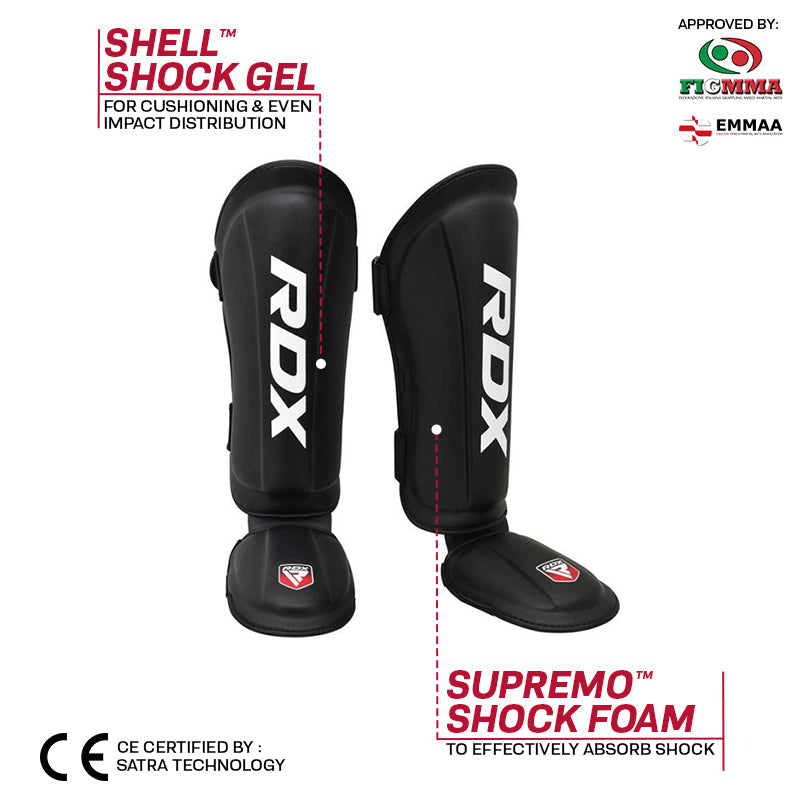 RDX T1 Black Shin Instep Guards#color_black